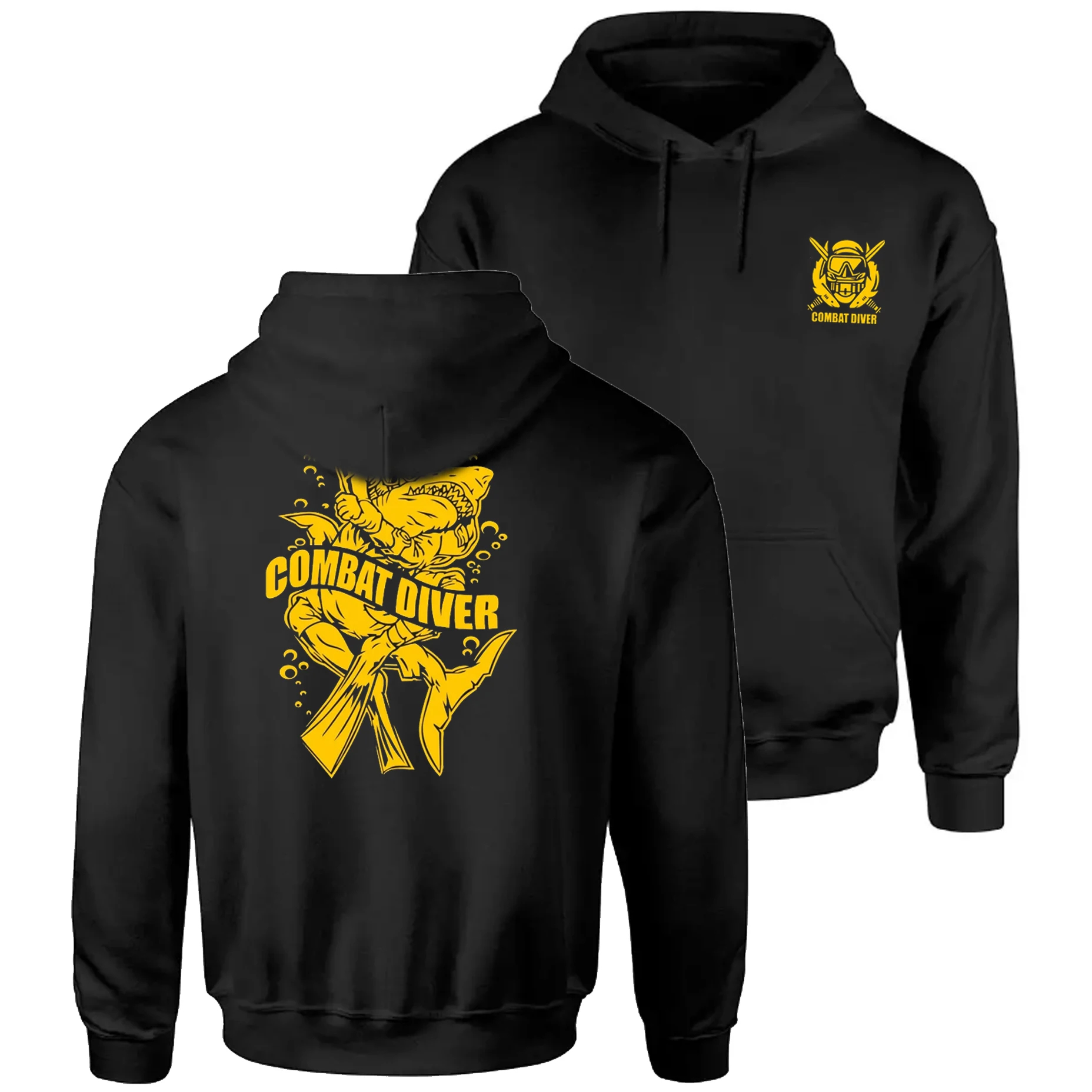 

US Army Special Forces Combat Diver Pullover Hoodie 100% Cotton Comfortable Casual Mens Sweatshirt Military Style Streetwear