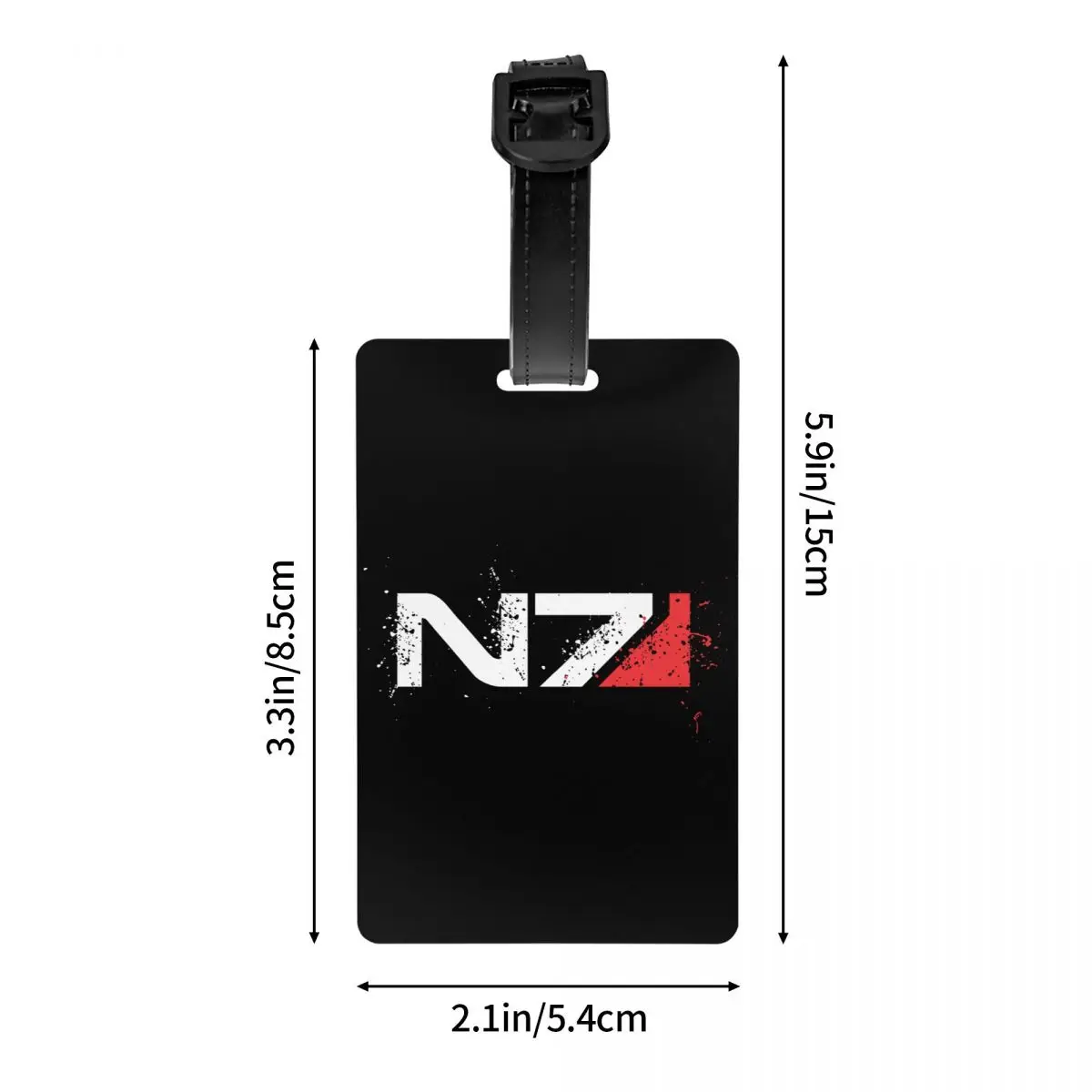 Custom Video Game Mass Effect N7 Luggage Tag Privacy Protection Alliance Military Baggage Tags Travel Bag Labels Suitcase