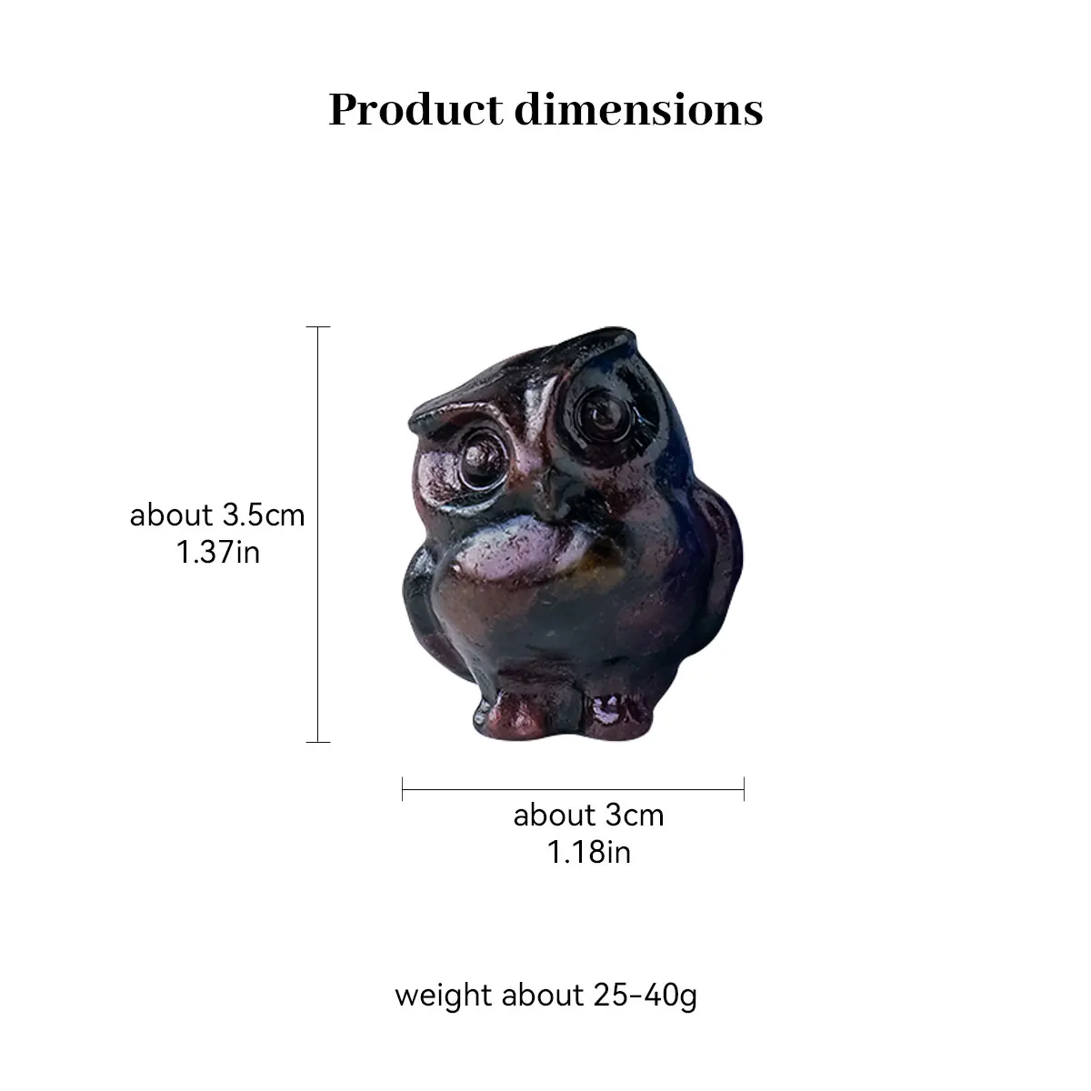 1PC Natural Crystal Mini Carved Owl Crystal Gift Healing Stone Home Decor   Gemstone Crafts Reiki Figurine Animal Kid Gifts
