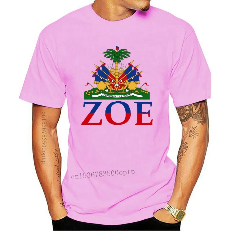 Man Clothing New Zoe Art Cute Haiti Honored Flag Day Design Gift Top Black Navy T-Shirt S-5XL