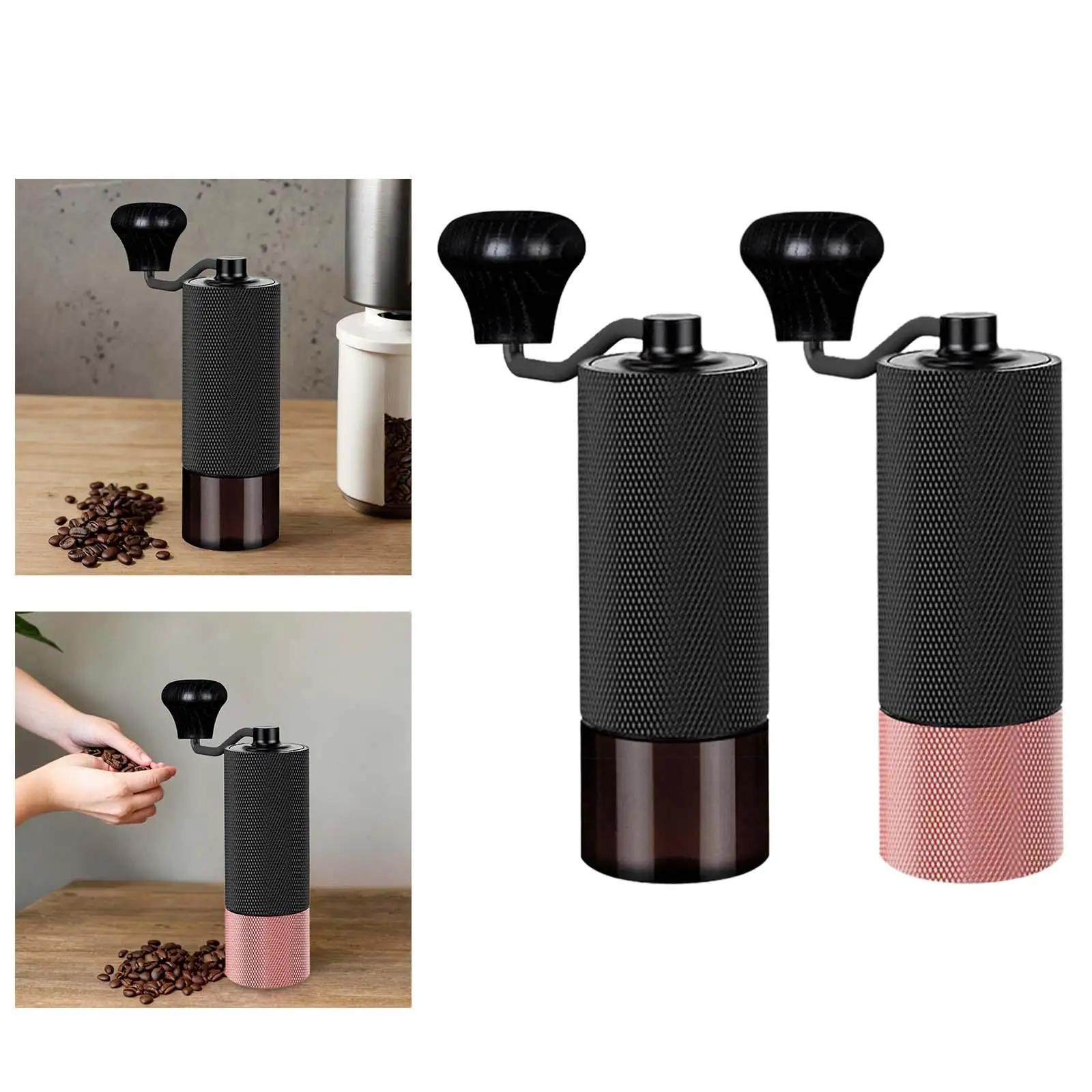 Household Manual Coffee Grinder Hand Crank Coffee Mill Professional Adjustable