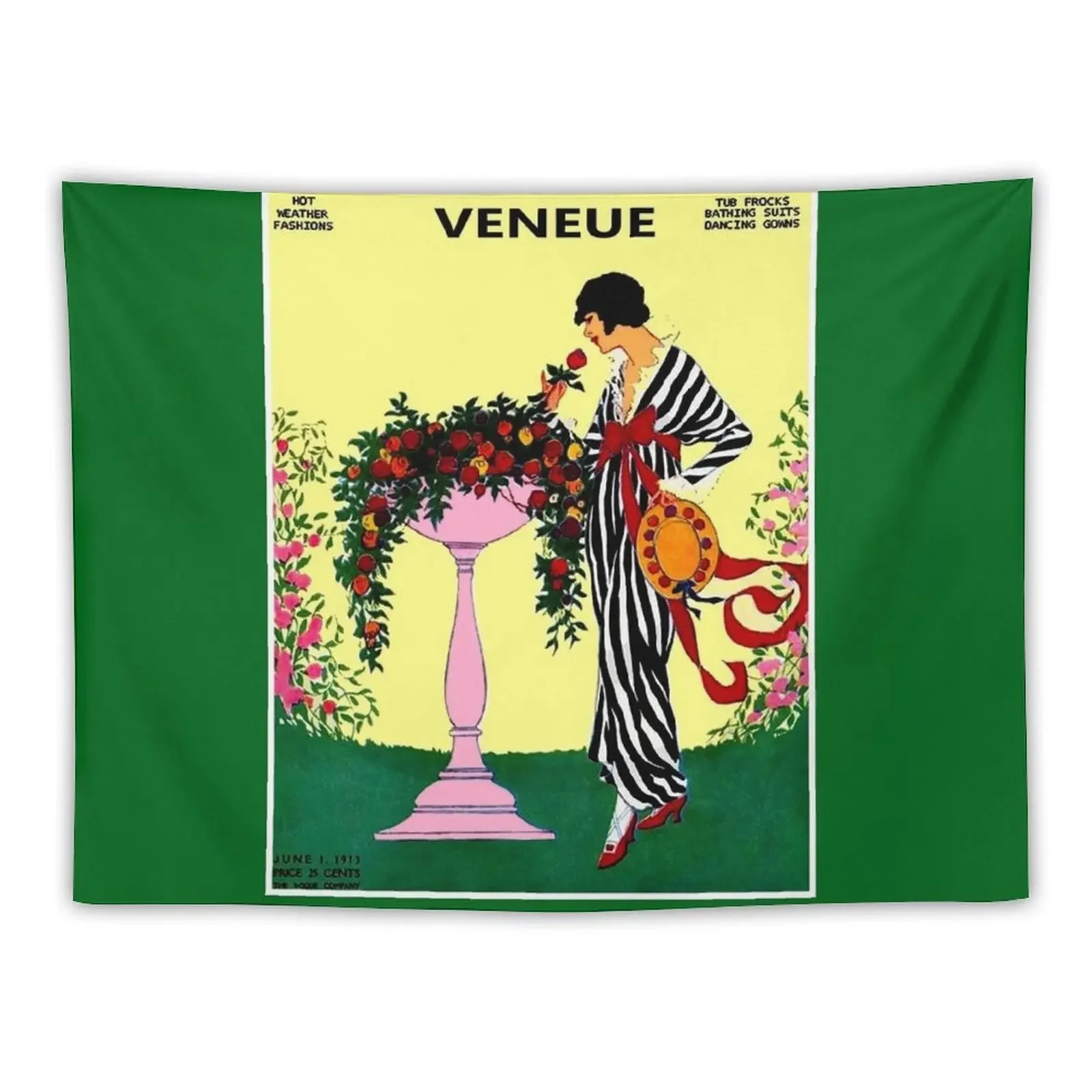 VENEUE : Vintage 1913 Magazine Advertising Print Tapestry Decoration Aesthetic Home Decoration Wallpapers Home Decor Tapestry