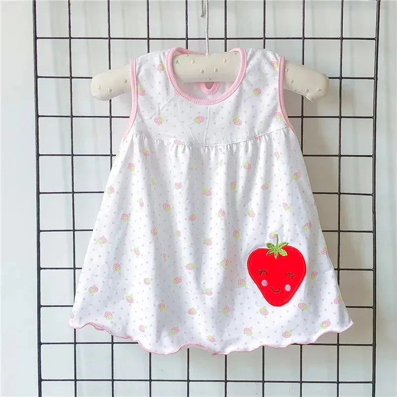 Baby girl Dress summer Girls Dresses Style Infantile Dress Hot Sale Baby Girl Clothes Red Flower Style Dress 0-24months