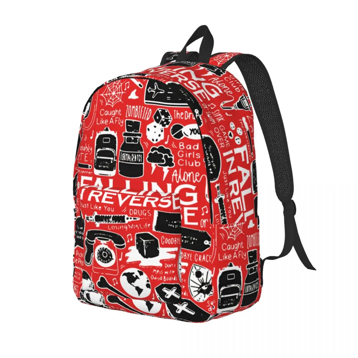 Falling In The Bone College Bag Falling In Reverse Couple Solid For Work Birthday Zipper Closure Rucksack