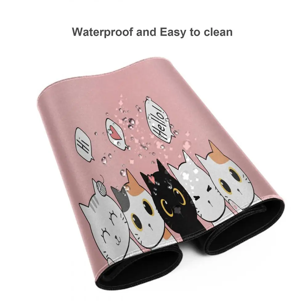 fashion canvas cute cat Mouse Pad Non-Slip Rubber Edge locking mousepads Game play mats for notebook PC computer HYBXAXC
