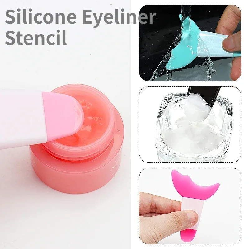 Molde Aplicador Reutilizável de Silicone para Maquiagem: Delineador, Máscara, Batom e Máscara Facial