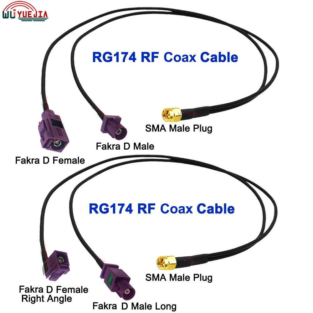 1 إلى 2 كابل SMA ذكر التوصيل إلى فقرا D ذكر التوصيل و أنثى جاك 50 أوم RF كابل محوري واي فاي هوائي تمديد البلوز ضفيرة