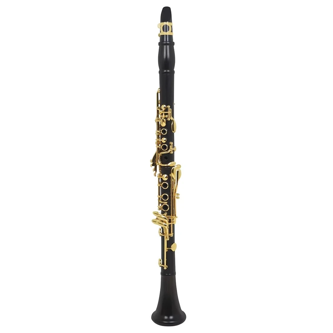 High-End Ebony Clarinet with Black Gold Key B-Tone Clarinet for Adult Beginner Performance Exam Black Pipe