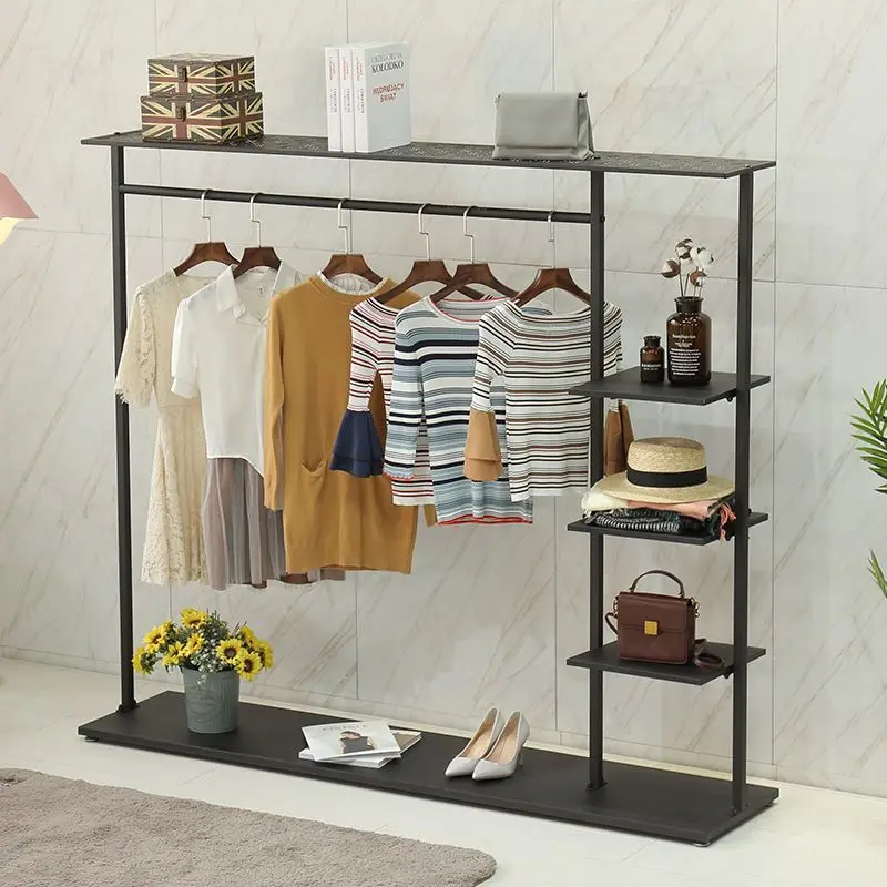New coat rack floor hanger wrought iron creative living room simple bedroom hanger assembly clothes rack shelf