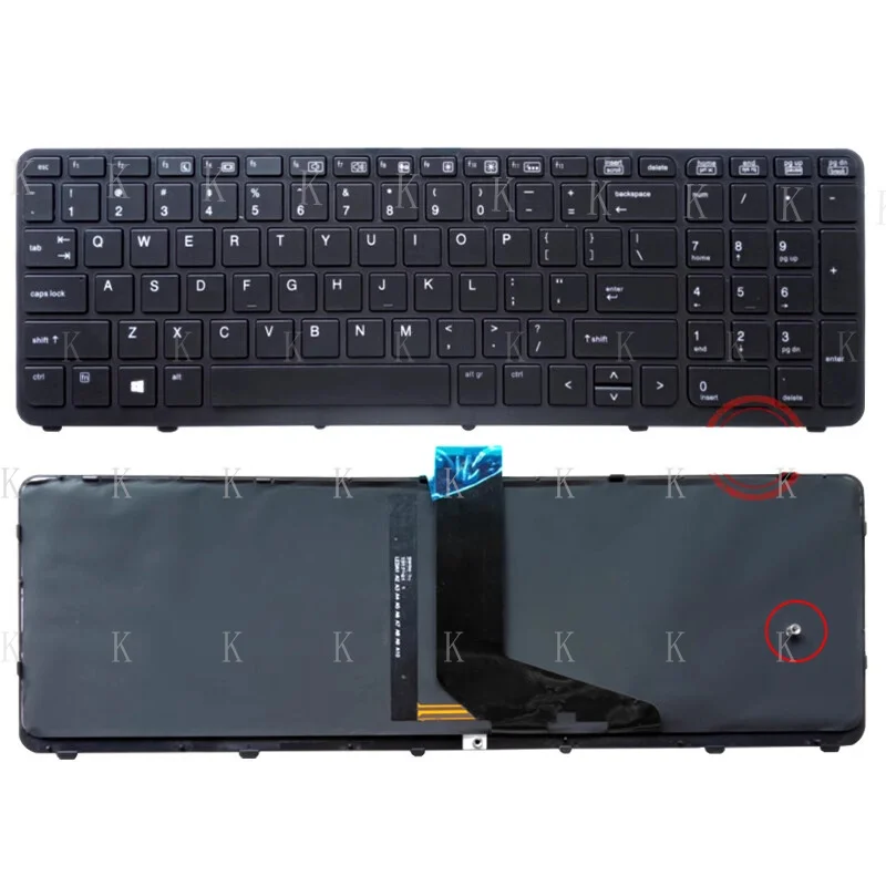 FOR   US Non-Pointer Keyboard Backlit for Hp ZBOOK 15 G1 G2 17 G1 G2 Laptop Keyboard