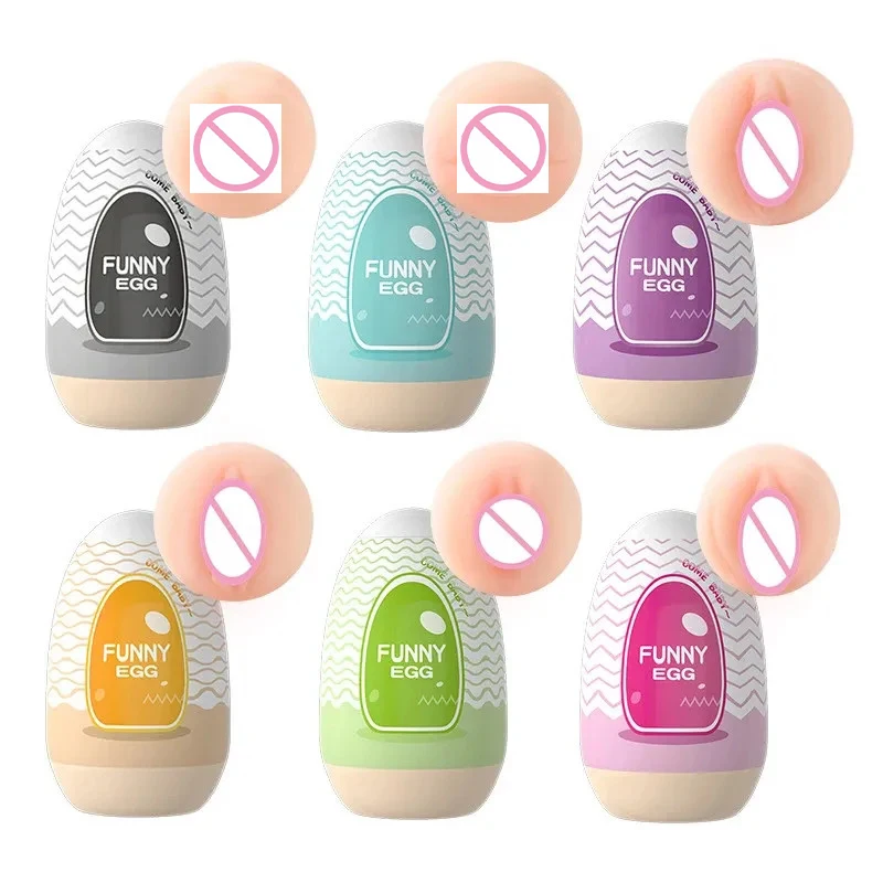 Masturbator Egg Mini Cups Portable Stimulator Penis Massager Soft Rubber Adult Sex Toys for Men Realistic Vagina Pocket Pussy