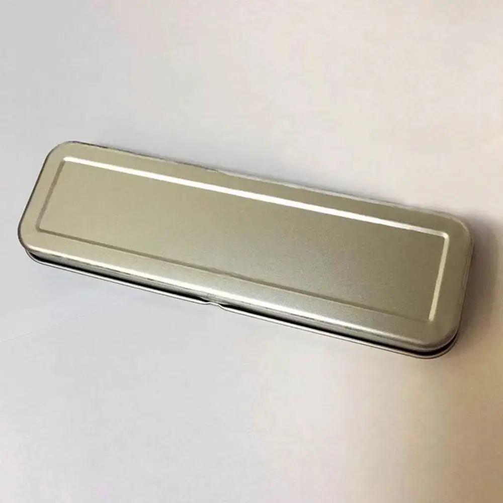 1Pcs New Rectangular Metal Pen Box Versatile Fountain Pen Pencil Case Spacious Tinplate Box