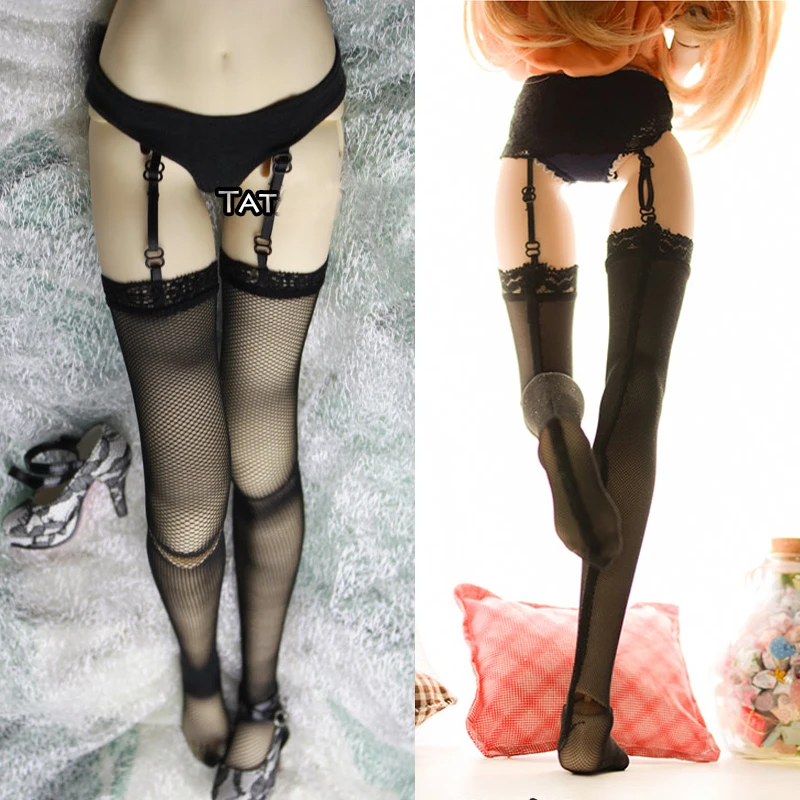 New Hot 1/3 1/4 black/white sexy lace suspender stockings DD MSD adjustable suspender Sling socks BJD doll clothes accessories