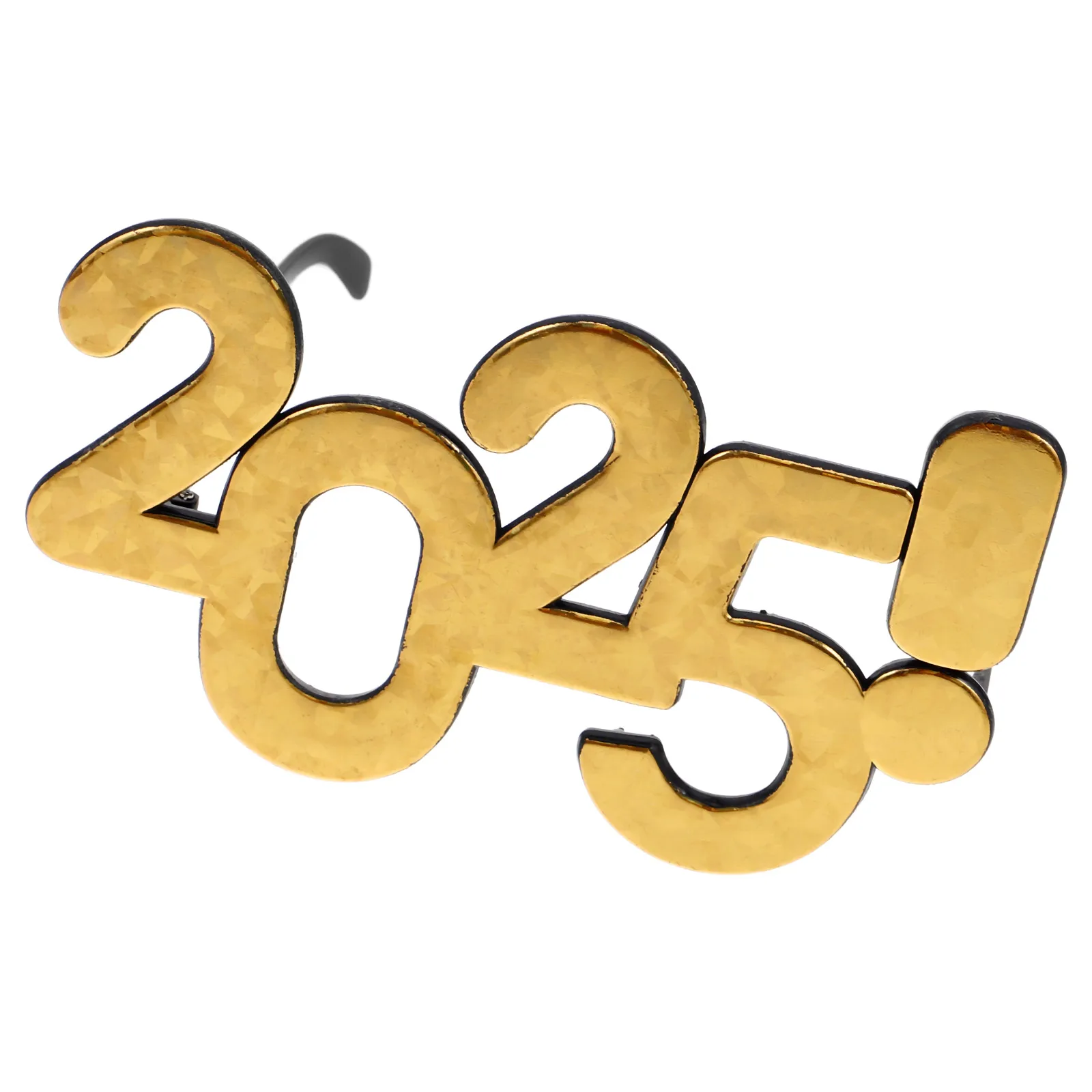 

Забавные очки 2025 года, креативный реквизит для фотосессии на Рождество, Новый год, золотые пластиковые очки, легкие одноразовые очки на 2025 год