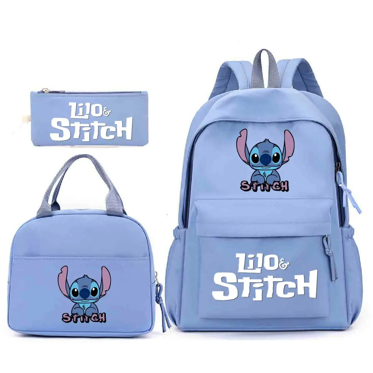 

3 шт. наборы рюкзаков Disney Lilo & Stitch с принтом школьные ранцы для подростков новый рюкзак с героями мультфильмов для женщин и мужчин сумки для ручек сумки