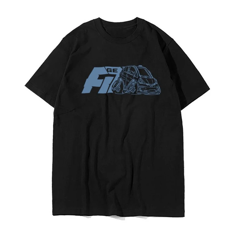 

GE8 FIT Mugen RS Modified Car Culture Hip-hop Sports Music Street Fitness Summer Loose Men's Top Girls' T-shirt Couple Style