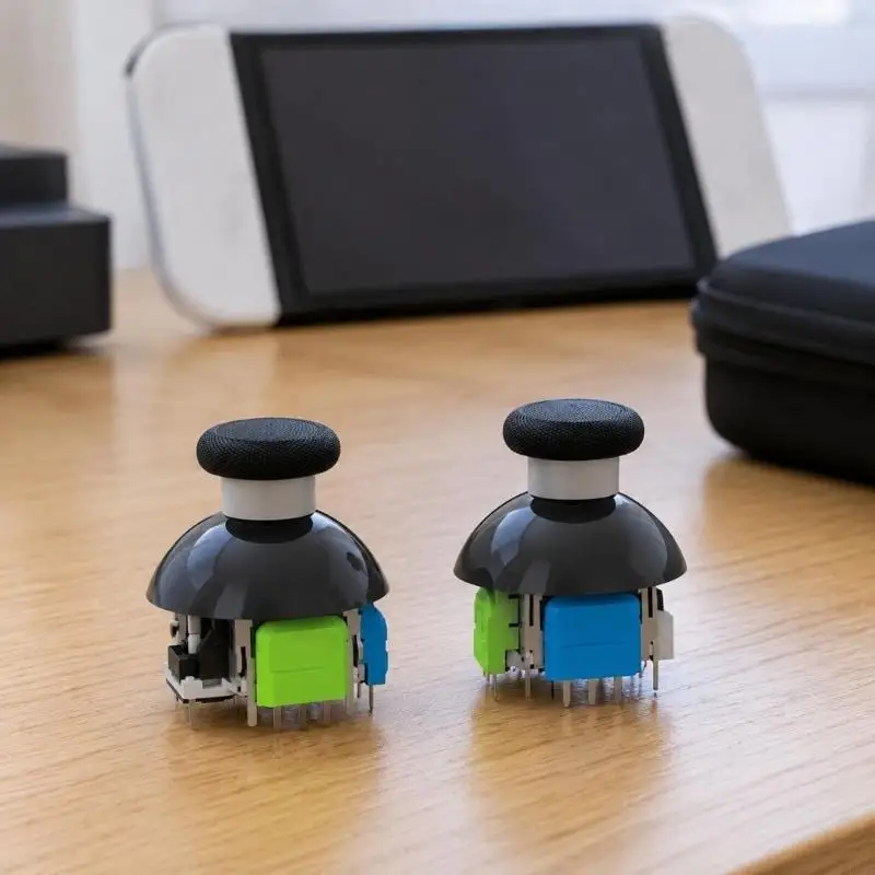 Hall-Effect Thumbstick Replacement Components with Selectable Resistance for P4 or Firmer Control Feel, Contactless F19E