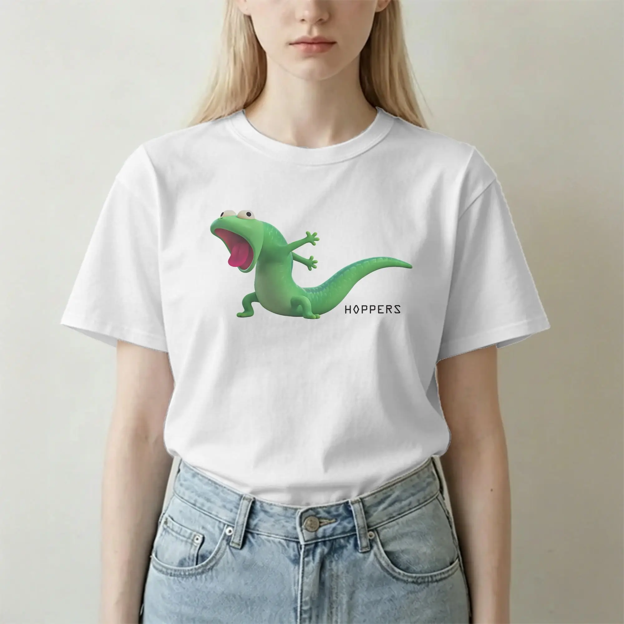 Lizard Yelling Funny Meme Hoppers Men Women's T Shirt  Funny Tee Shirt Short Sleeve O Neck T-Shirts 100% Cotton 4XL 5XL 6XL Tops