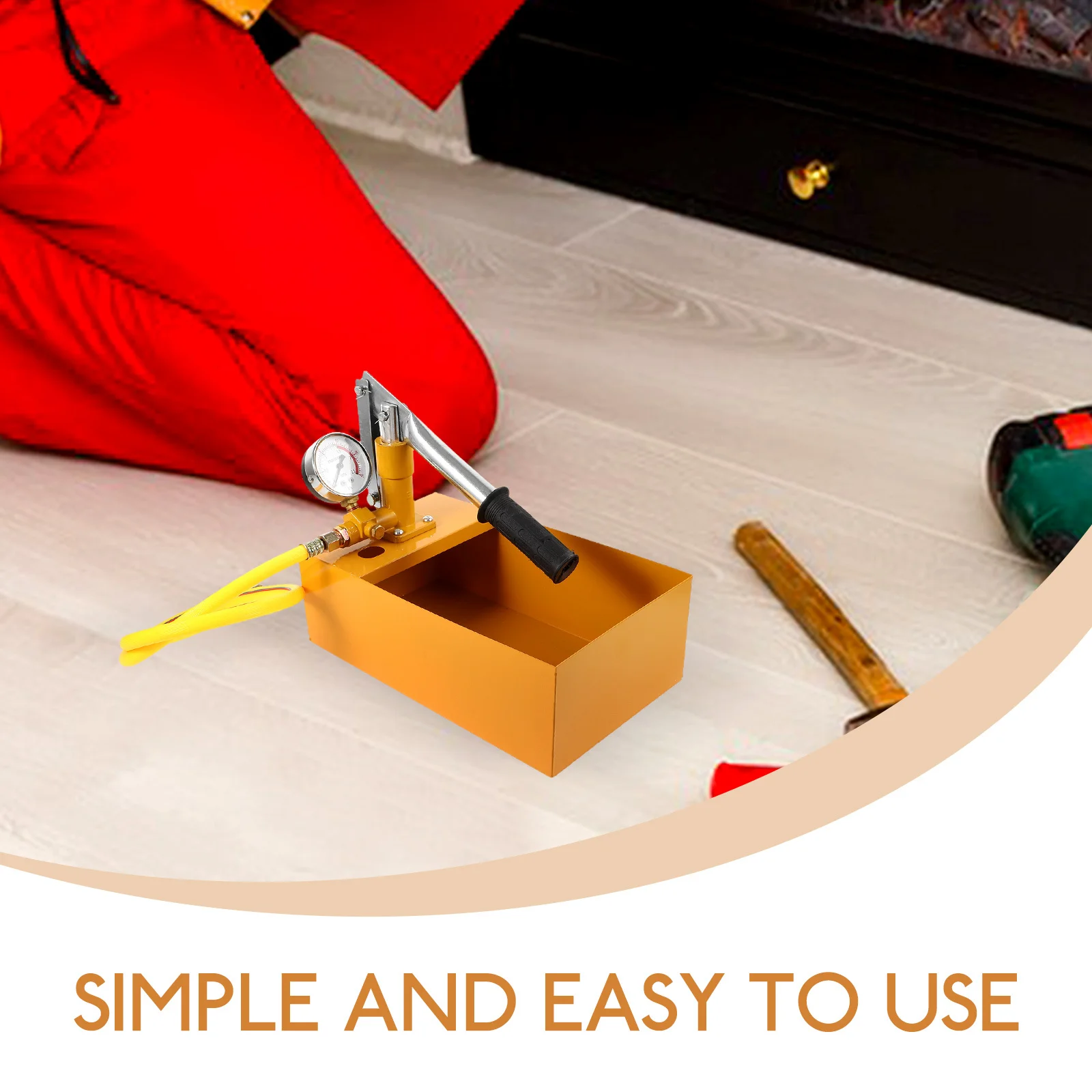 

Manual Pressure Test Pump 25kg Hydraulic Hand Pump Thickened Aluminum Pipeline Pressure Tester Gauge Construction Tool