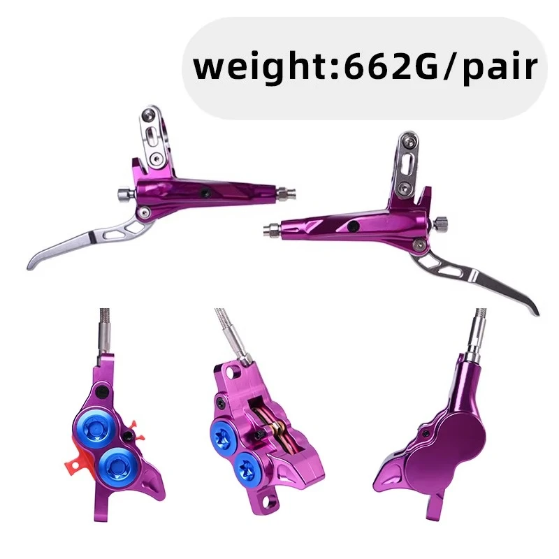 مصنع منتج جديد تصنيع HD680-4M لون دراجة الصحن الهيدروليكي الفرامل MTB كبير 4 بيستونز الصحن الهيدروليكي الفرامل