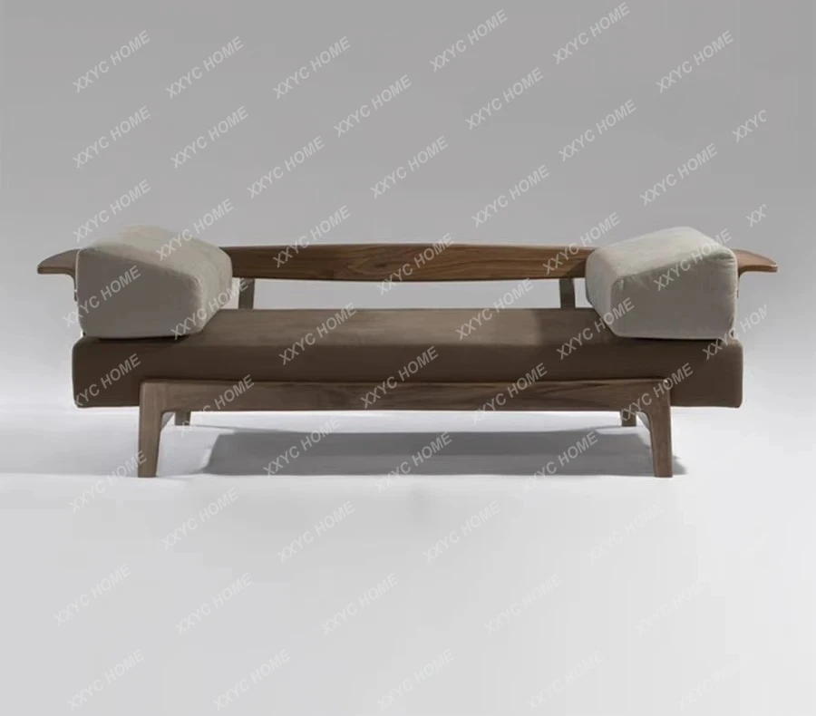 

Lmodern simple solid wood fabric sofa antique creative hotel clubhouse