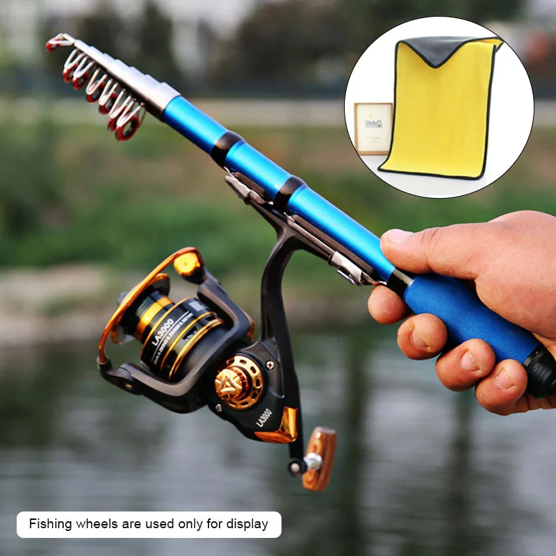 Telescopic Fishing Rod 1M 1.2 M 1.5M 1.7M 1.9M 2.1M Fish Gear Tackle High Quality Multi-Water Area Applicable Transport