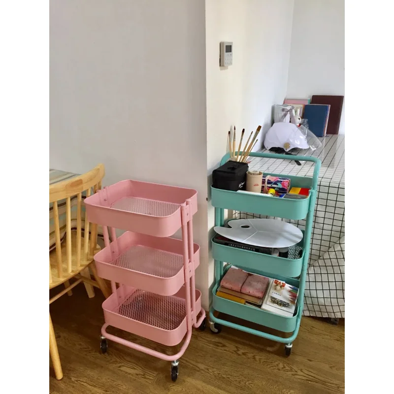 Purple stroller baby products storage rack living room storage rack bedroom cosmetics storage rack mobile bookcase