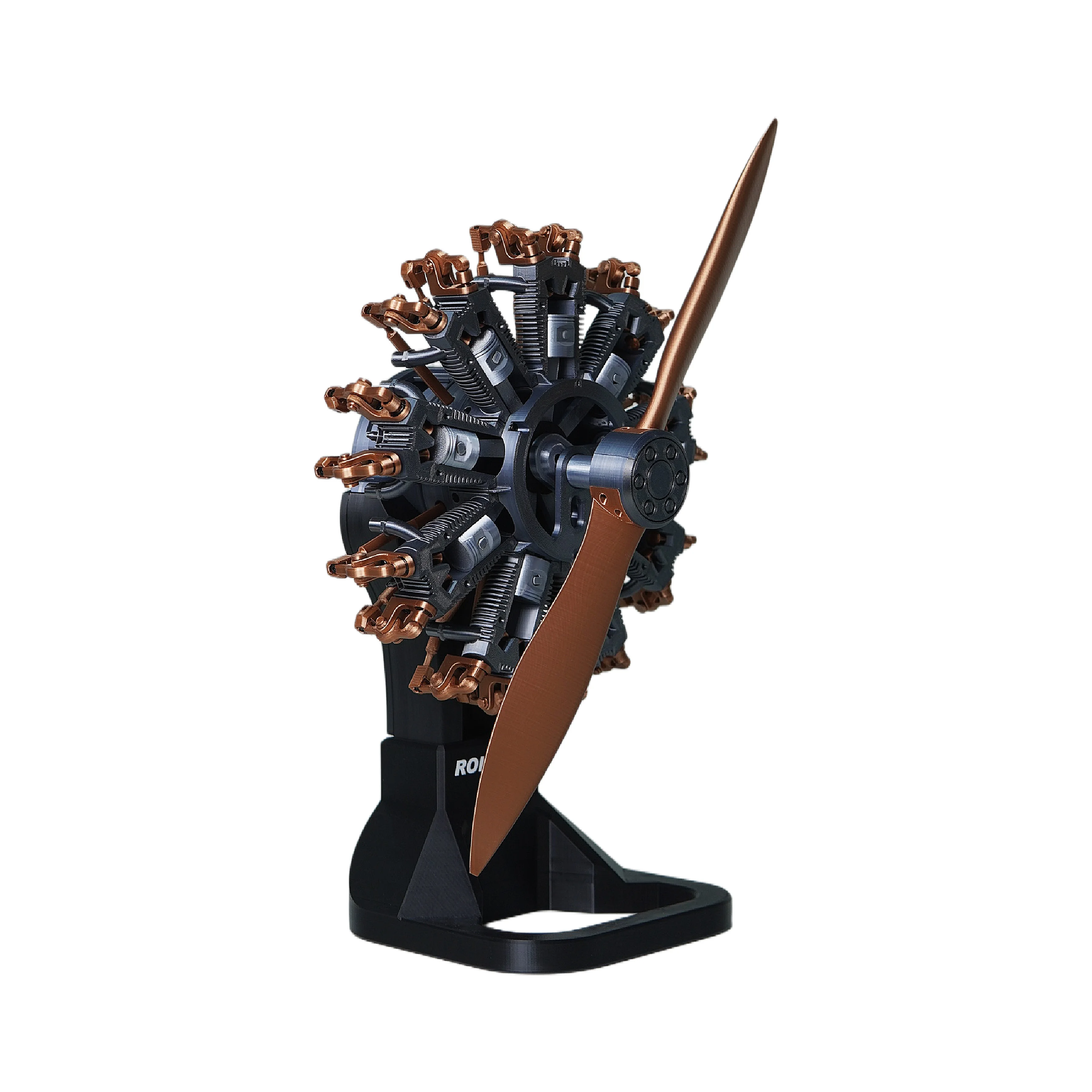 Ready Stock 9-cylinder Radial Engine Model, Highly Simulated Aircraft Engine, Collection Table for Aviation Enthusiasts Toy Gift