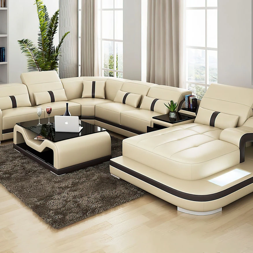 High quality sofa top real leather couch modern sofa set couches sectional living room sofas