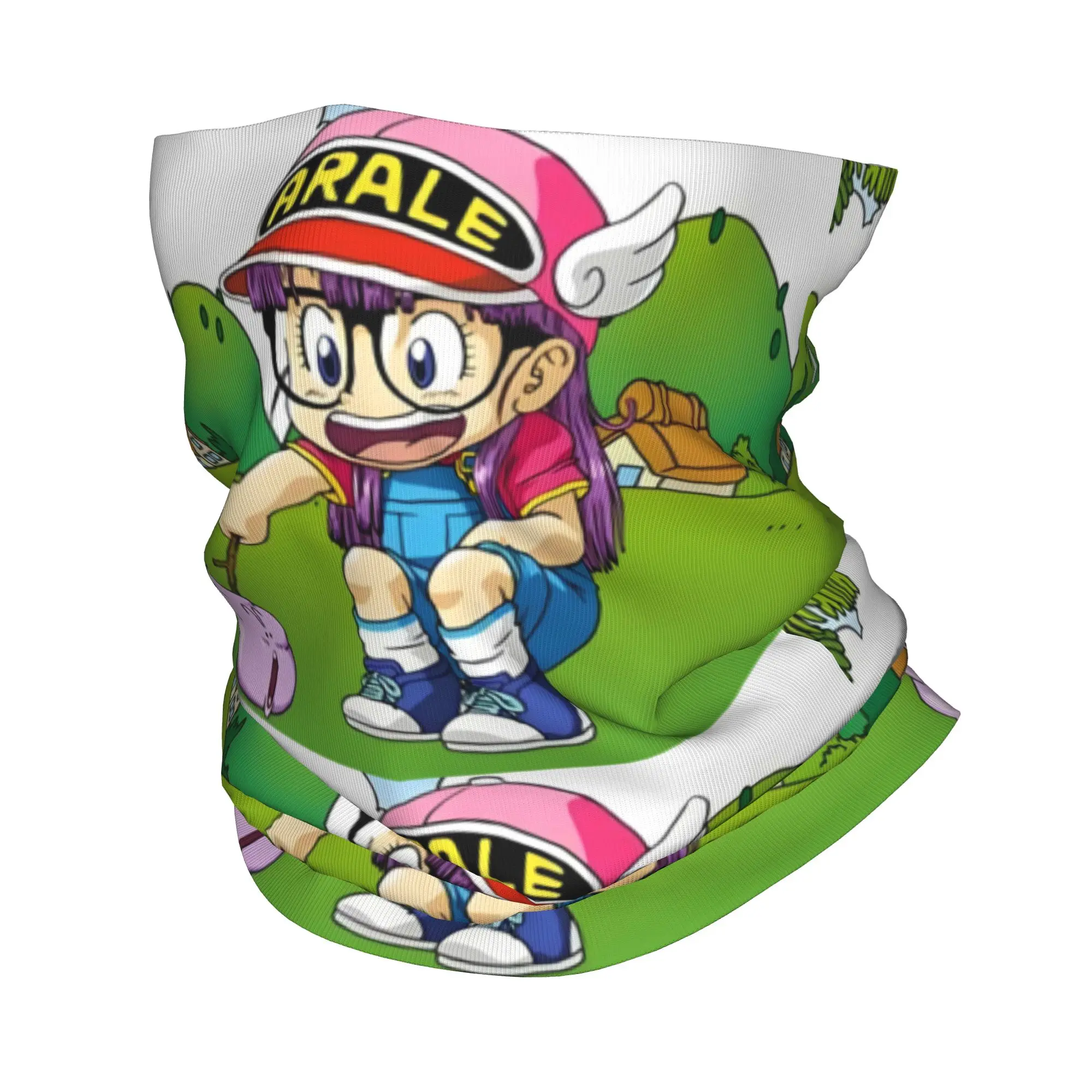 Personalizado Arale Norimaki Dr Slump invierno diadema calentador de cuello hombres mujeres esquí caza tubo bufanda Anime cara de dibujos animados Bandana polaina