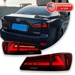 Car Taillights For Lexus IS 250 Taillight 2006-2012 LED Projetor Tail Lamp Daytime Running Light Automotive Accessories
