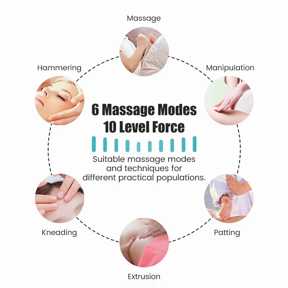 6 Modi Zehner Massage gerät ems Puls Körper massage gerät Massage gerät mit Elektroden pads Muskels timulation Puls Elektro estimulador