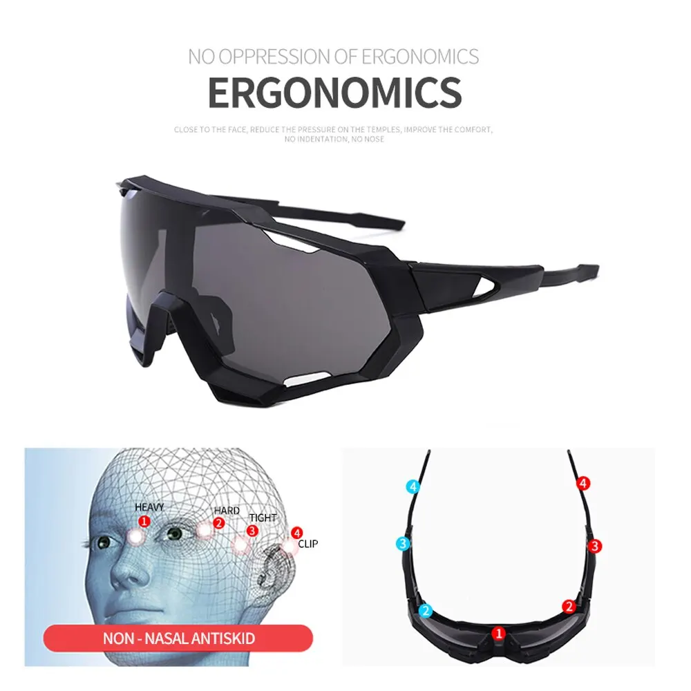 Outdoor Cycling Sunglasses UV400 Protection Windproof Glasses Men Women Sports Sunglasses Riding Fishing Runing Hikking Eyewear