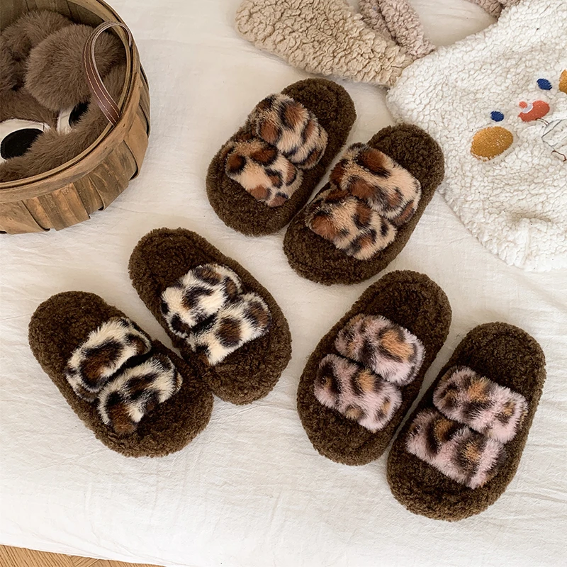 

2025 Winter New Children Casual Cotton Slippers for Girls Fashion Korean Style Soft Bottom Anti-slippery Versatile Warm Shoes