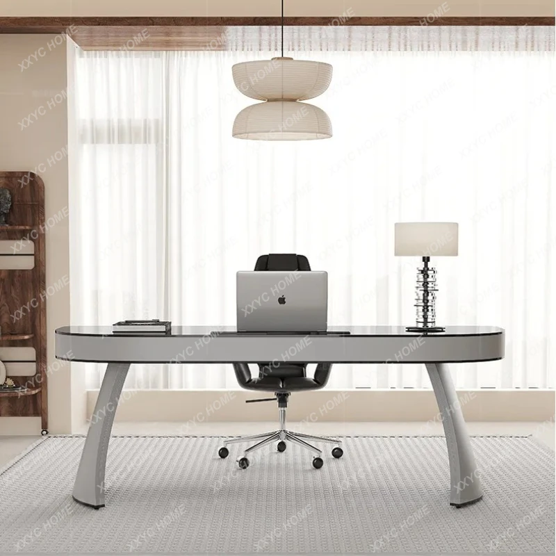 

minimalist high-end study desk household living room computer desk office table and chair combination