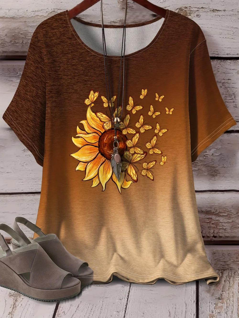 2026 Women's T-Shirt 3D Floral Pattern Print Short Sleeve O-Neck Short Sleeves Tees Graphic T-Shirts Oversized Women' S Clothes view 3