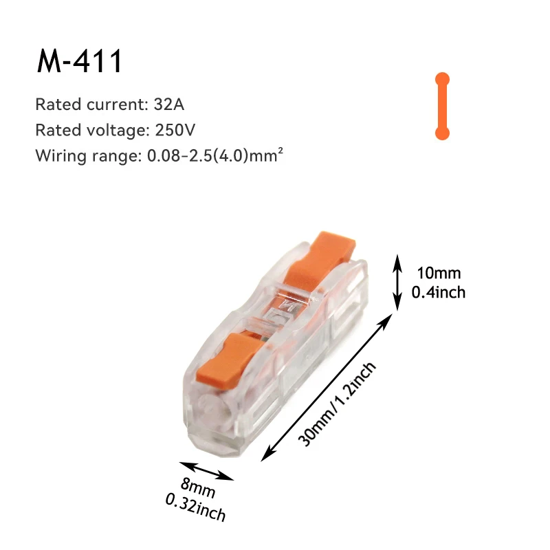 10/50 PCS Mini Snelle Bedrading Connectors Universele Compacte Hendel Crimp Splitter Elektrische Geleiders Push-in Thuis Klemmenblok - afbeelding 1