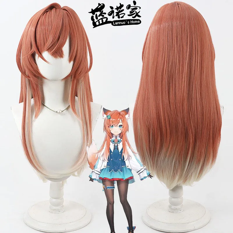 

NIJISANJI Virtual YouTube Vtuber Kukuha, парик для косплея, реквизит для Хэллоуина, карнавала, синтетические волосы, термостойкое волокно + шапочка для парика