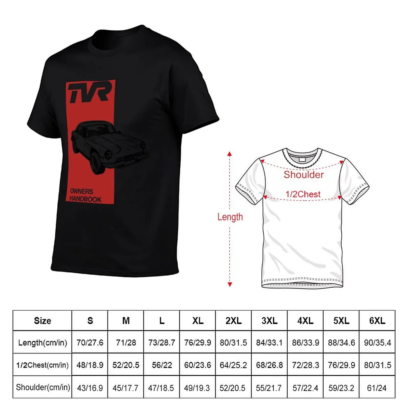 TVR 3000M - OWNER'S HANDBOOK T-Shirt man t shirts graphic t shirt personalised T-Shirt