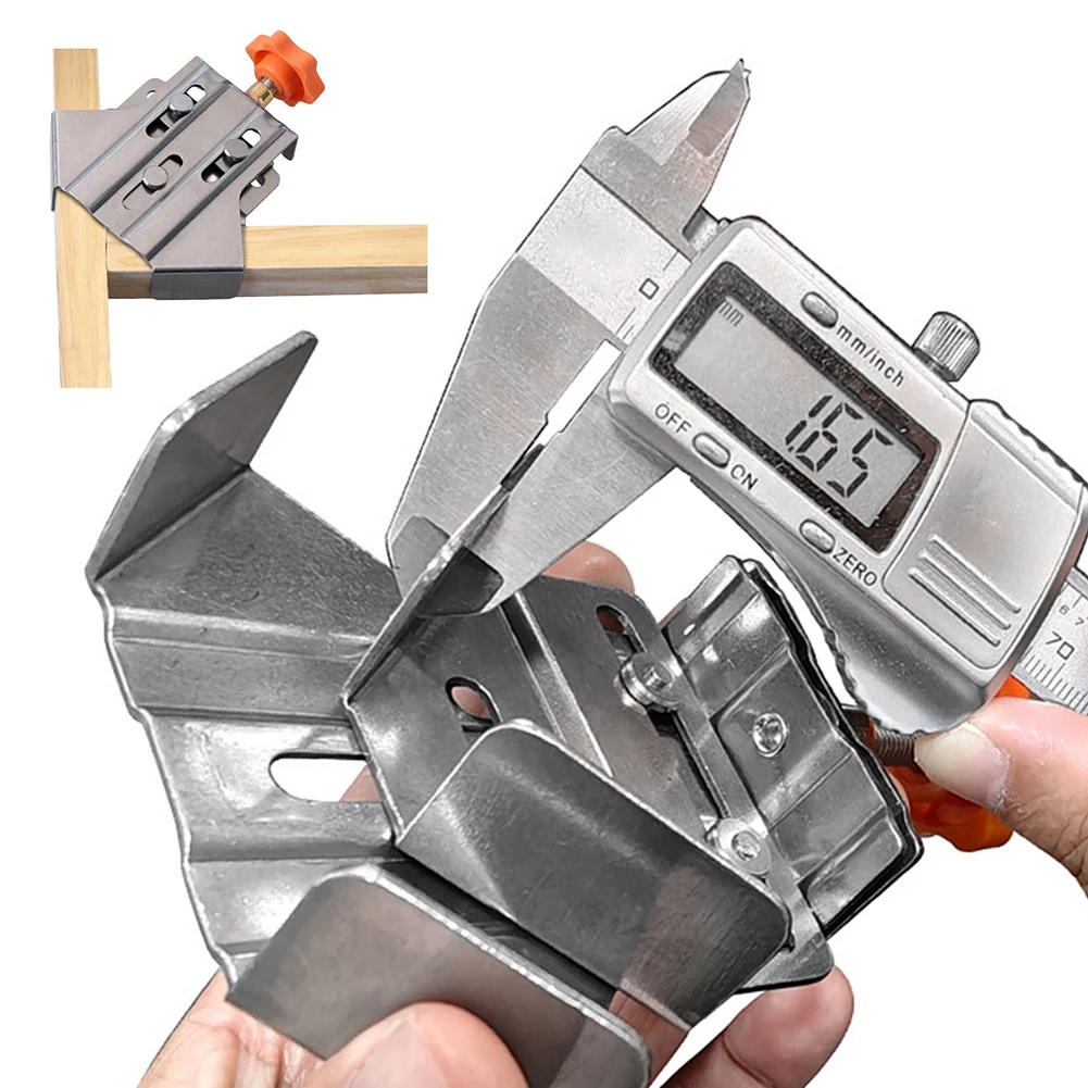 Heavy Duty 90° Carpenter Fixed Clip Clamp Locator Stainless Steel Corner Clamp Accurate Woodworking Grip Right Angle Steel Clamp