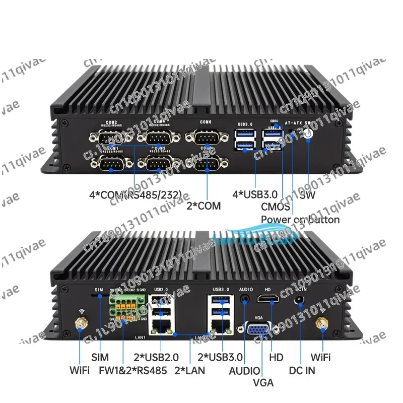 كمبيوتر صناعي مدمج جديد i5 10310U i5 8260U كمبيوتر صغير ثنائي LAN 6 * منفذ تسلسلي هيكل مدمج Win10/11 كمبيوتر مكتبي لينكس