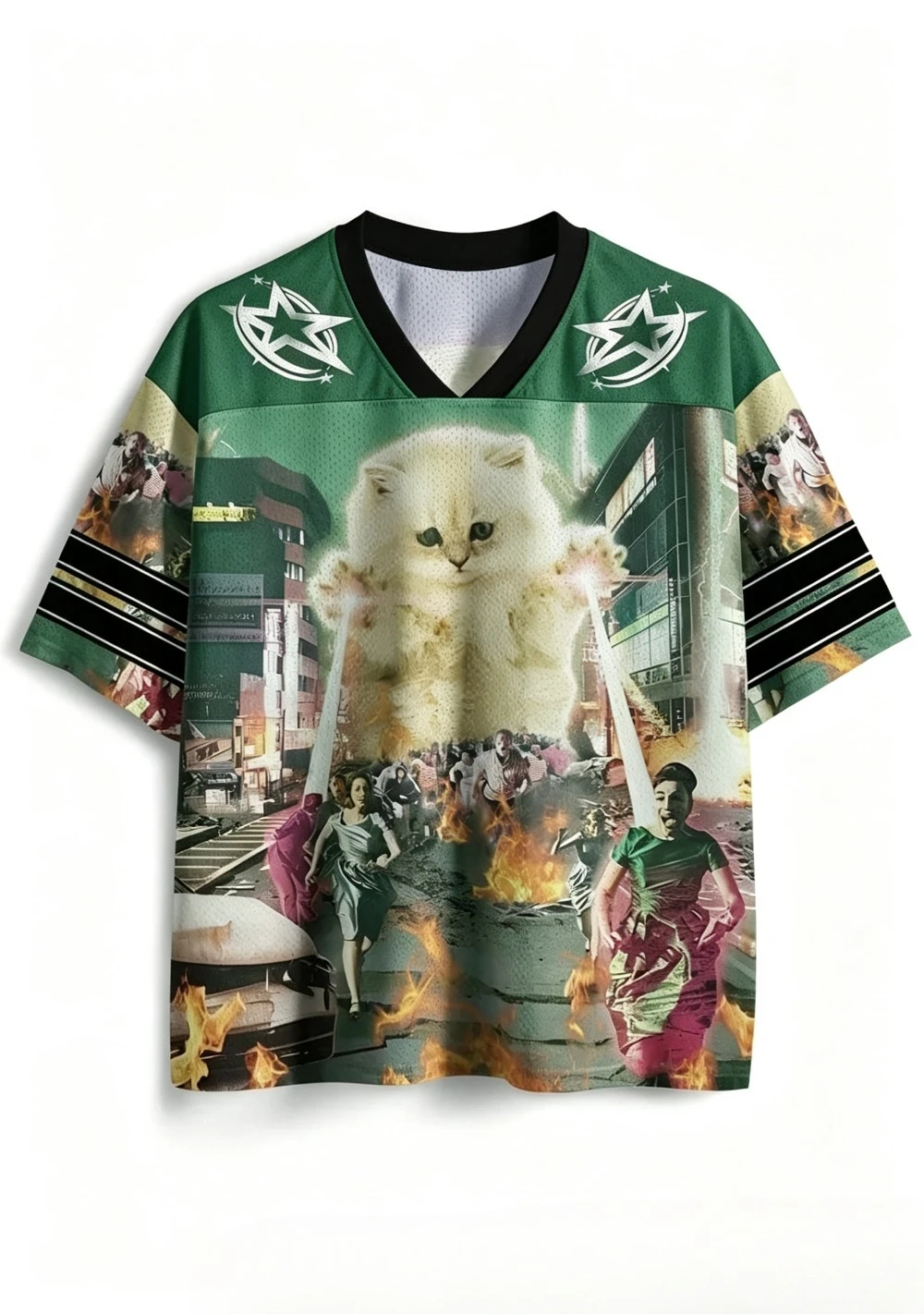 Harajuku Lustiges Katzen-Tier-Motiv 3D-Druck Atmungsaktives Schnelltrocknendes T-Shirt für Männer und Frauen Outdoor Freizeit Sport Streetwear Eltern-Kind-Kleidung – Detail 7
