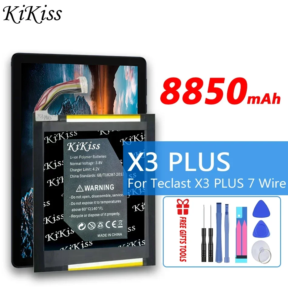 KiKiss Rechargeable Battery for Teclast X3 PLUS X3PLUS 7 Wire / X3 PLUS X3PLUS 9 Wire