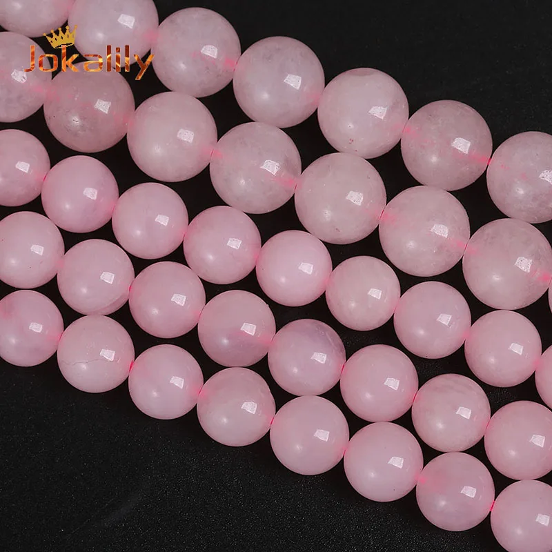 

Snow Rose Quartz Beads For Jewelry Making Natural Stone Round Loose Beads Fit Diy Bracelets Necklaces Accessories 4 6 8 10 12mm