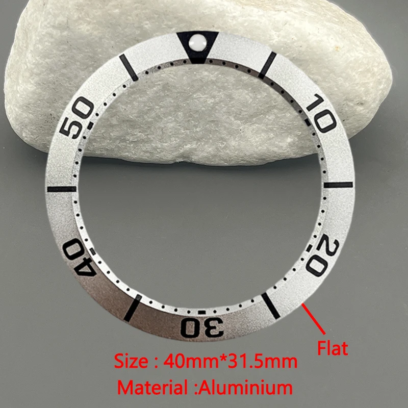 Watch Precision Work Ocean series Flat Aluminium Bezel insert  40*31.5mm Aluminium Bezel Insert Ring