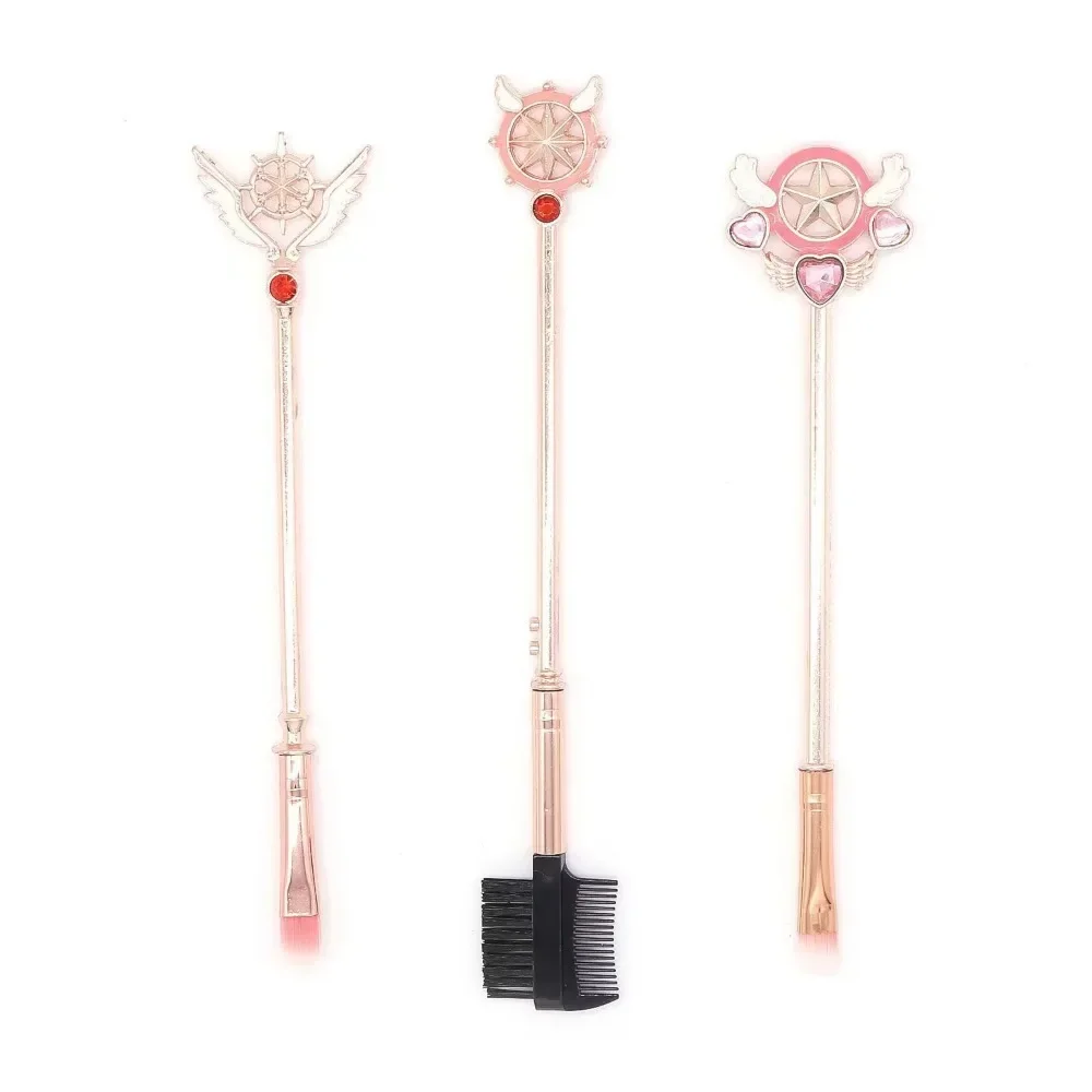 Sailor Moon Makeup Brush Set Metal Handle Blush Brush Sakura Fairy Tool Beauty 5Pieces Makeup Tool Kits Face Care Products