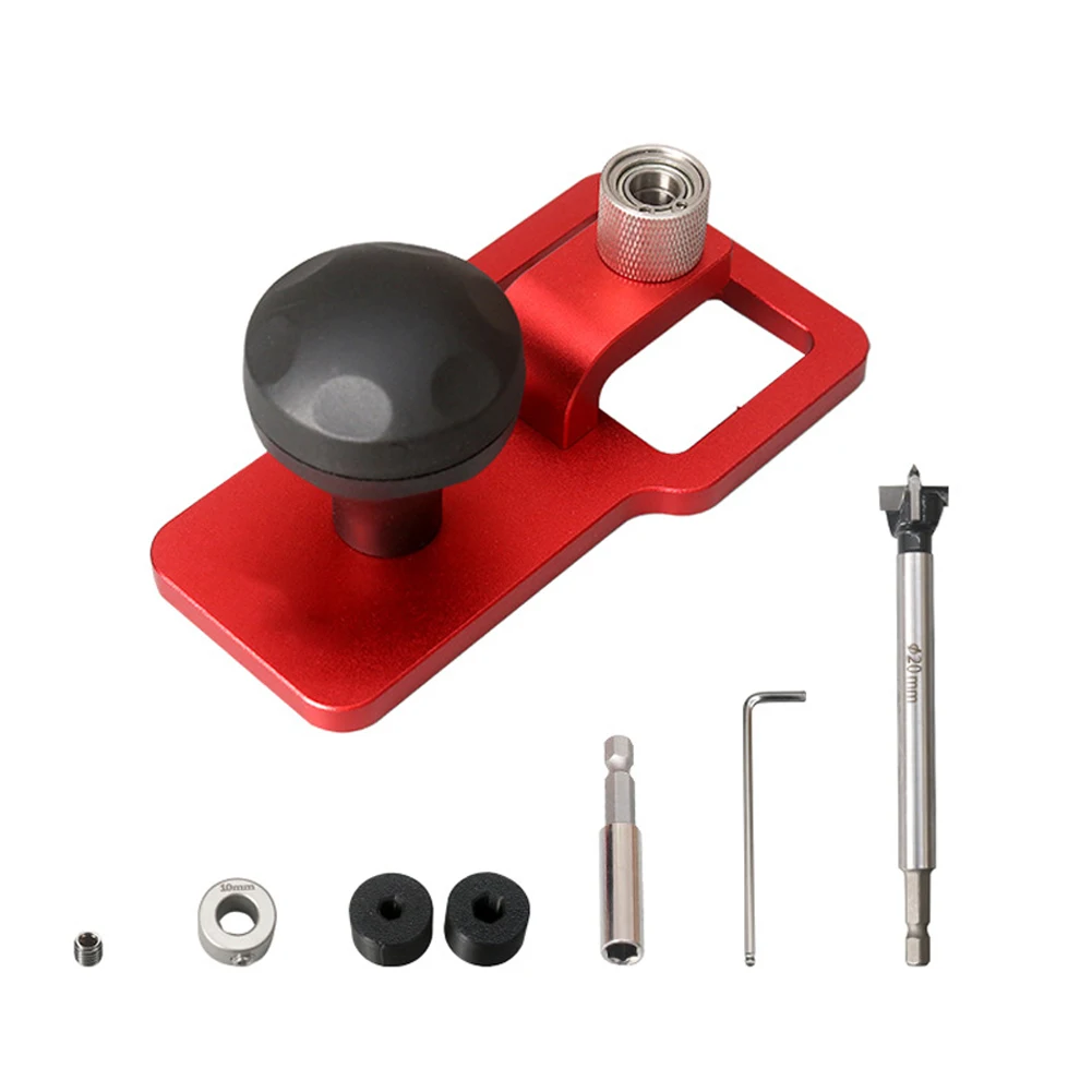 

Desktop Vertical Hole Puncher Door Hinge Hole Drilling Guide Locator Drill Bit Hole Opener Concealed Hinge Jig For Door Cabinet
