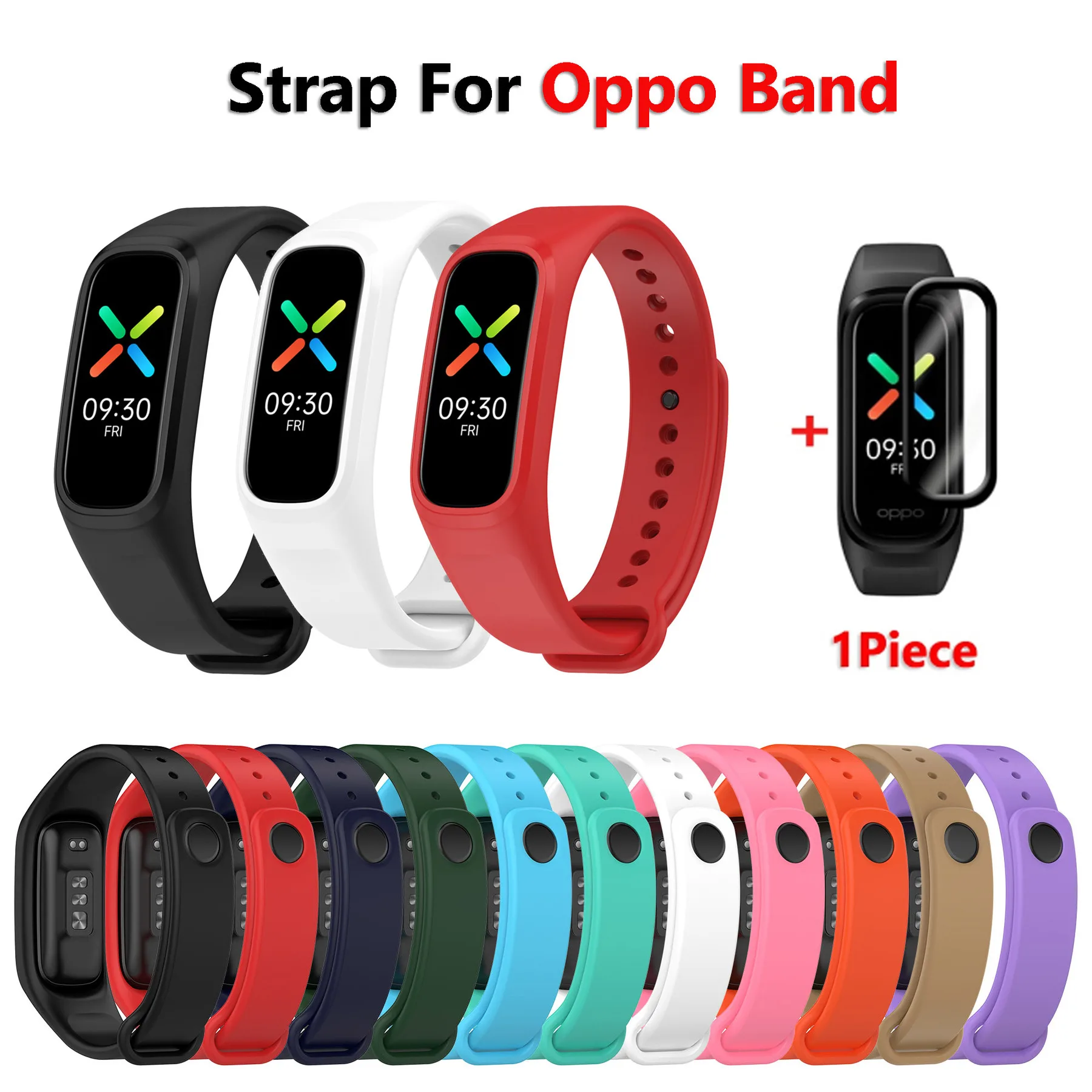 Strap For OPPO Band Replacement Watch Strap For Oppo Band Fitness Tracker Soft Silicone Sports Wristband