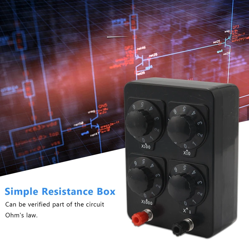 0-9999 Ohm Simple Resistance Box Precision Variable Decade Resistor Teaching Instrument