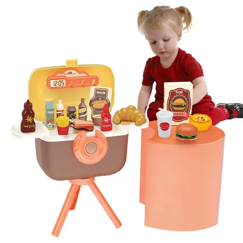 Pretend Kitchen Playset Play Kitchen Set Camera Box Design For Kids Kitchen Playset Food Accessories Kitchen Playset For Girls